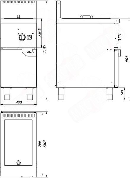 Сковороди електричні промислові Orest EFP-0.4 PO0076 фото