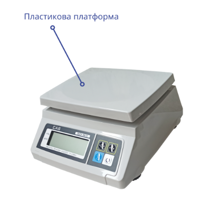 Настольные фасовочные весы CAS SW с пластиковой платформой (2кг) XE0213 фото