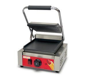 Контактный гриль GoodFood ECG10EA Panini RED (с пружиной для фиксации верхней плиты в любом положении) VG0371 фото