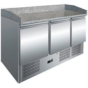 Стол для пиццы 3-х дверной с бортом Atelier А-S903PZ, нижний агрегат, гранитная поверхность SA-7050024 фото