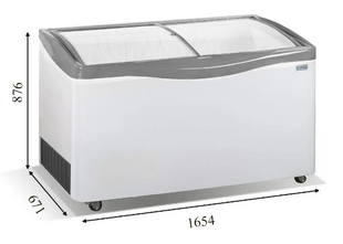 VENUS NL 56 (513 л) морозильный ларь с гнутым раздвижным стеклом CRYSTAL S.A. (Греция) XE0004 фото