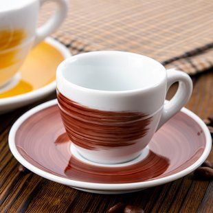 35116 Чашка espresso 75 мл Brown stroke B "Verona Millecolori Hand Painted Brush stroke B Brown with BG032650 фото