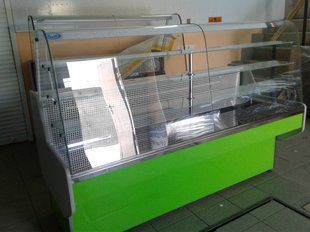 Кондитерська вітрина DOLCE (гнуте скло, ДСП боковини) 1200 AF0092 фото